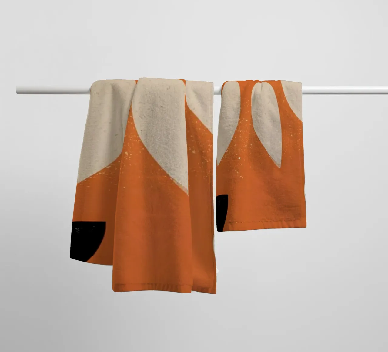 Sunflower and Rabbit Retro Pop towel by THE LATEST SHOP