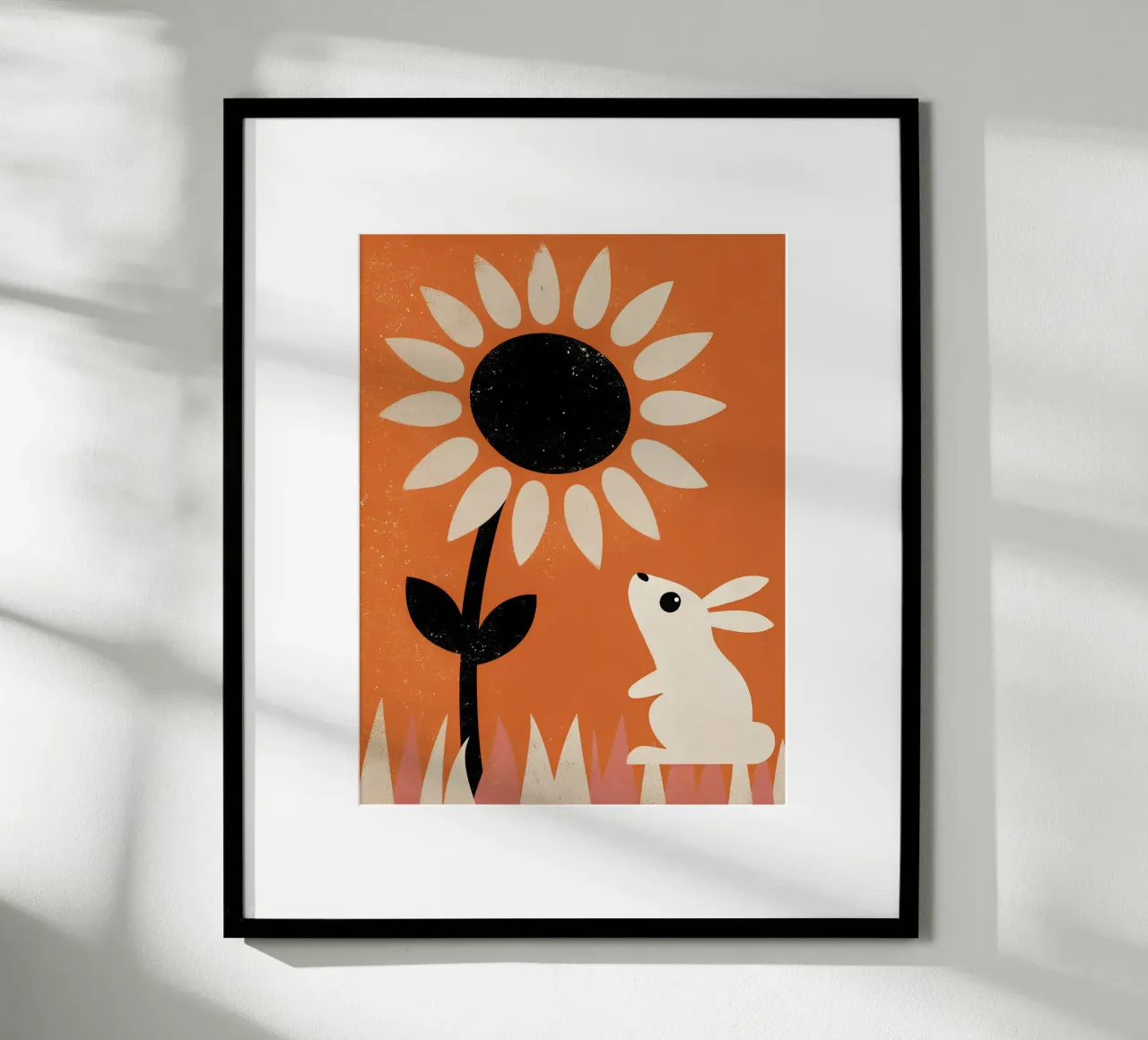 Girasole e coniglio Retro Pop carta hahnemühle da THE LATEST SHOP