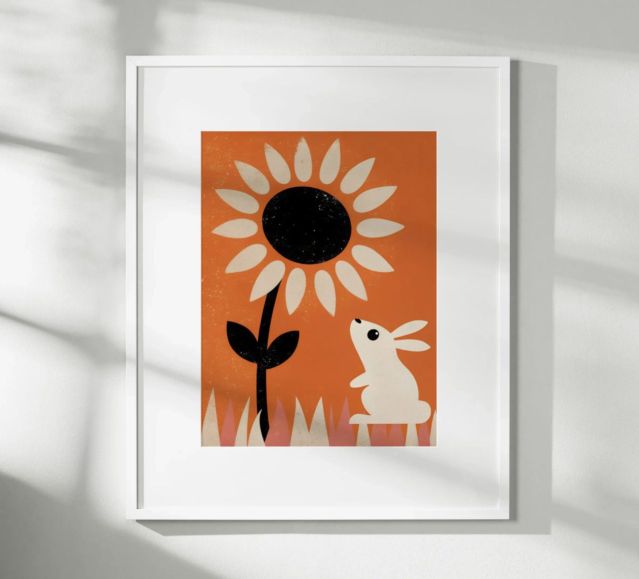 Sunflower and Rabbit Retro Pop poster by THE LATEST SHOP
