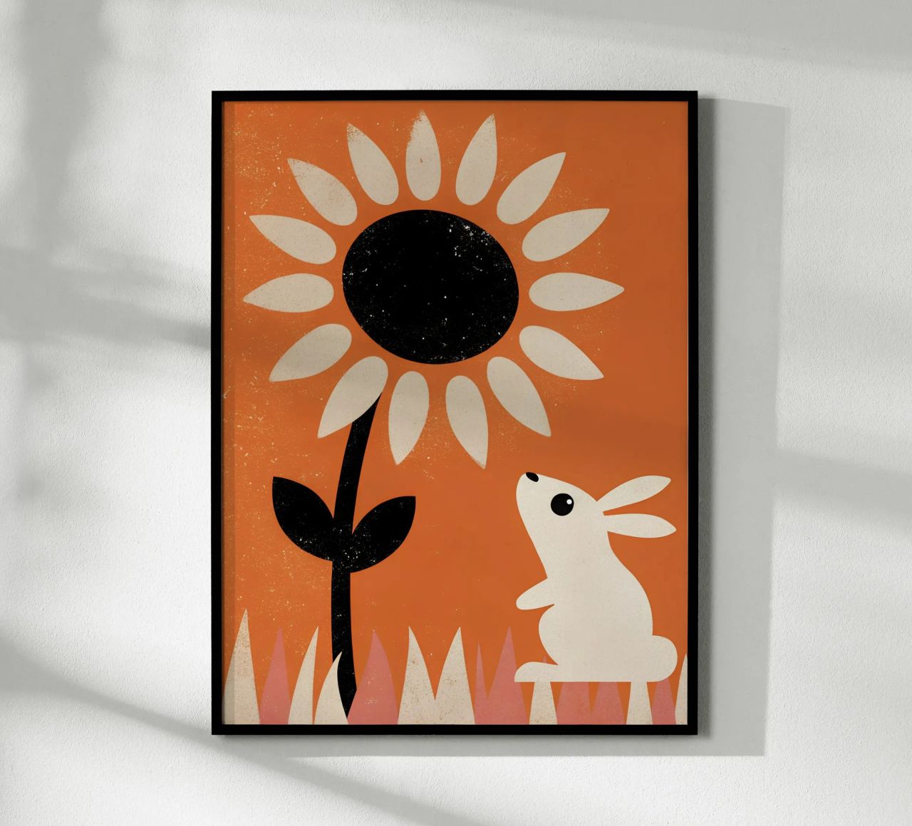 Sunflower and Rabbit Retro Pop poster by THE LATEST SHOP