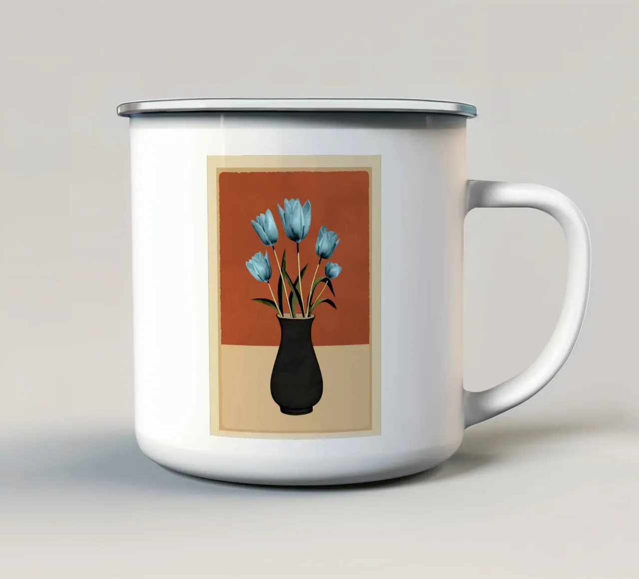 Tulips In Vase 3 tazza in smalto da cityart