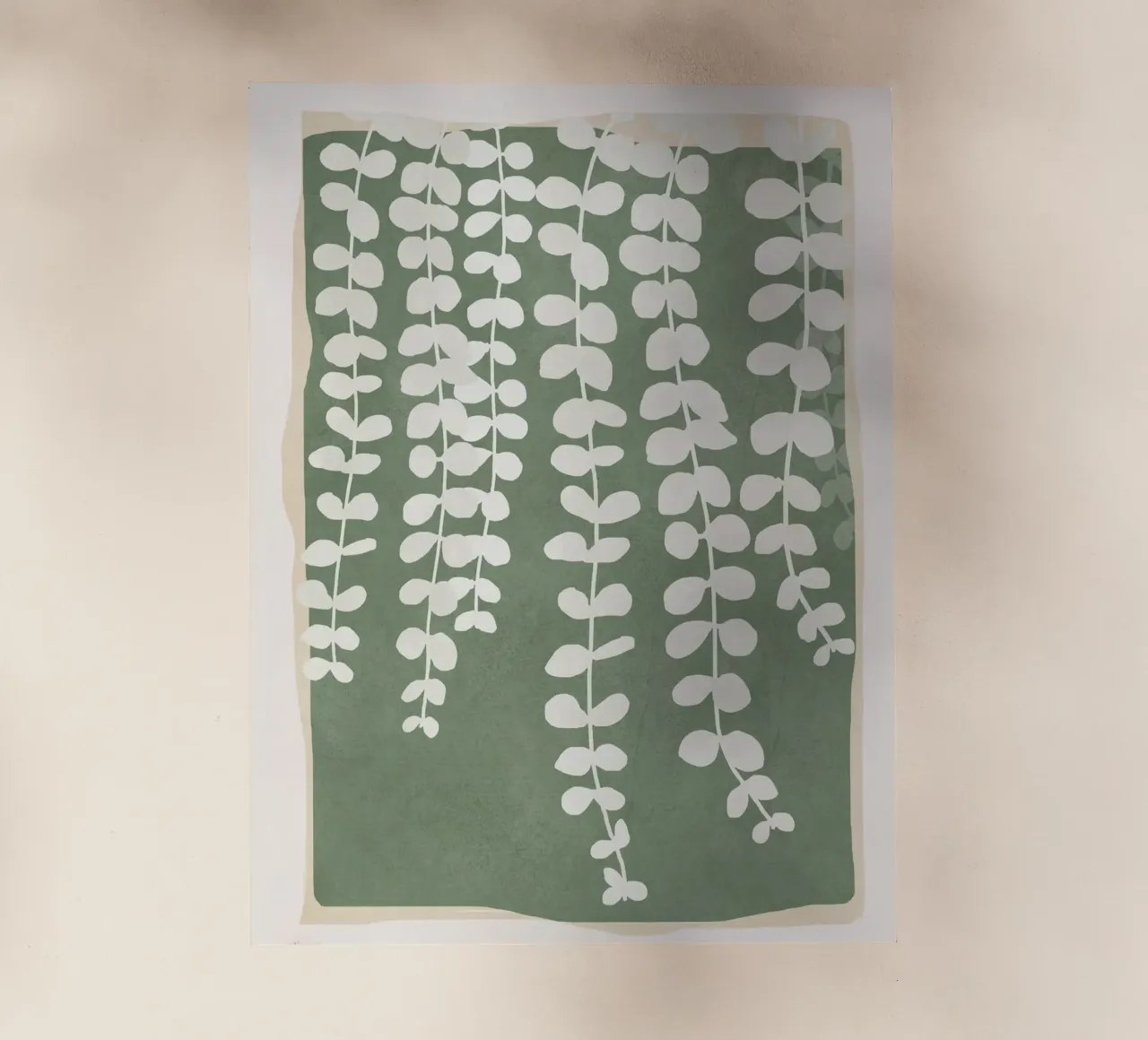 Minimal Abstract Leaves 2 pellicola backlit da cityart