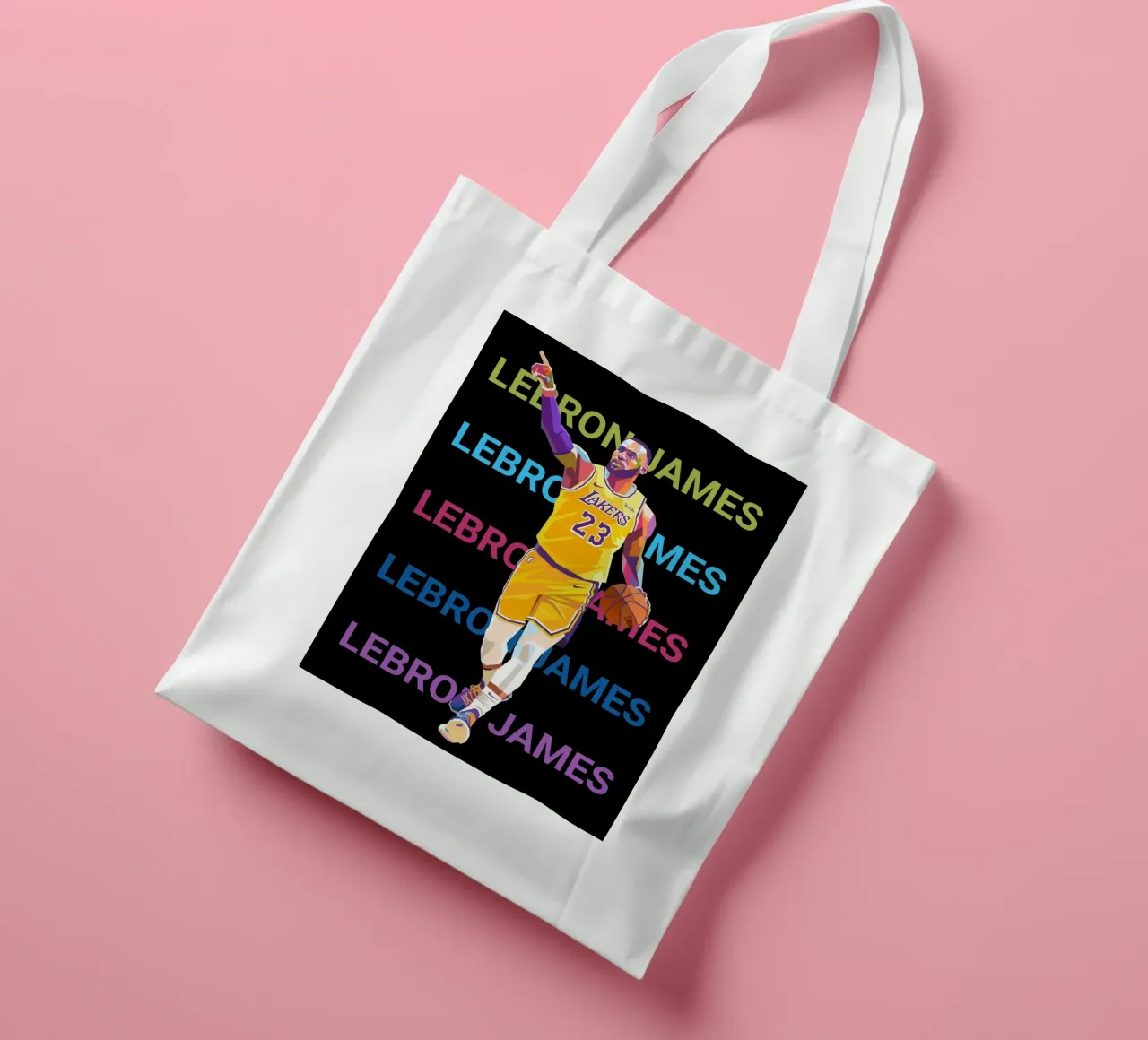 Lebron James art tote bag by Hantamrata