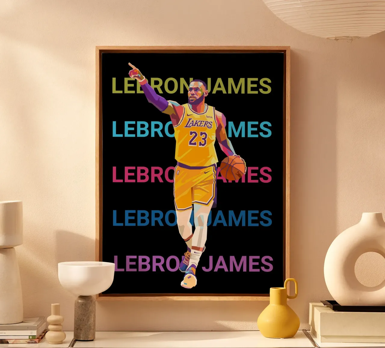 Lebron James art canvas by Hantamrata