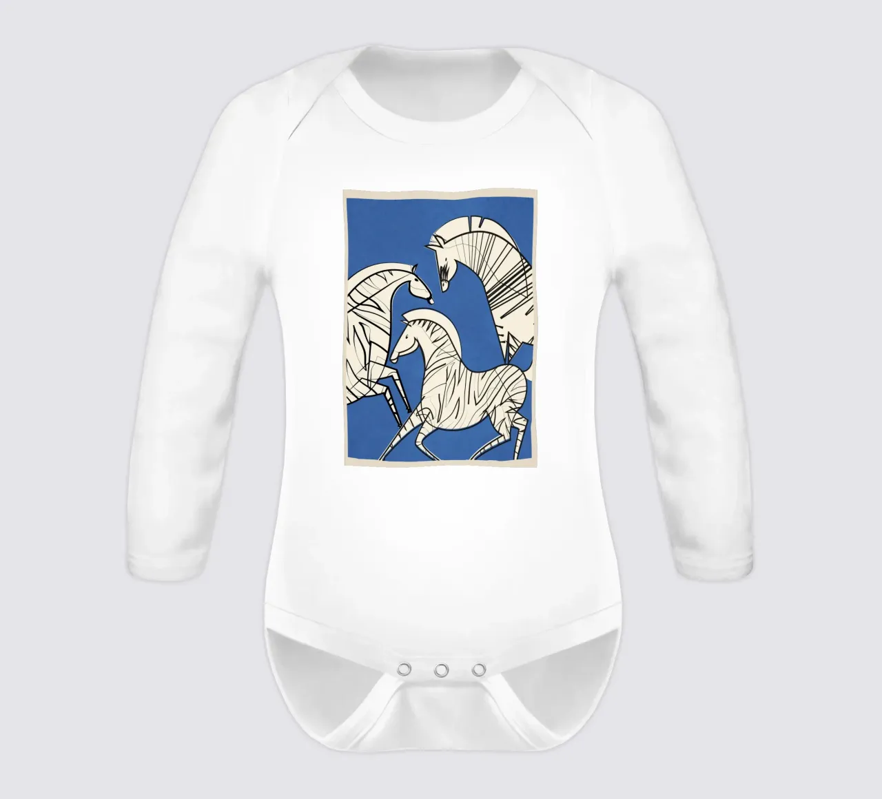 Abstract Zebra 3 body neonato maniche lunghe da cityart