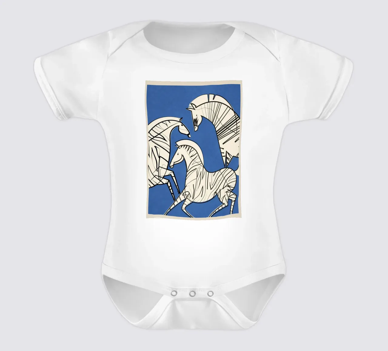 Abstract Zebra 3 body neonato maniche corte da cityart