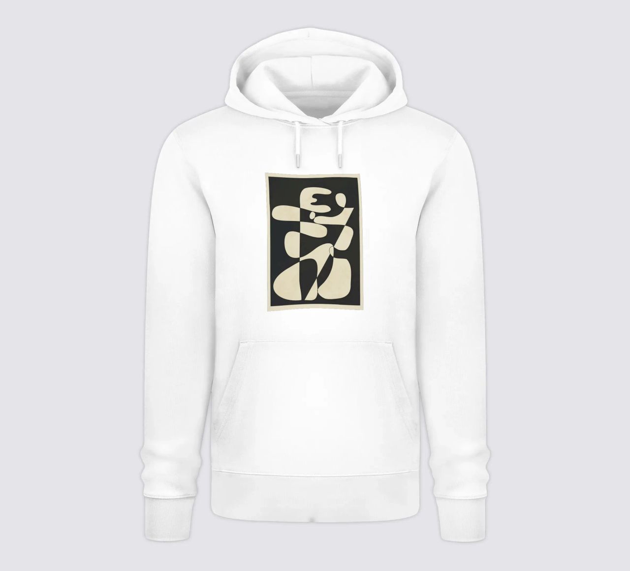 Modern Abstract Contrast – Noir felpa con cappuccio da cityart