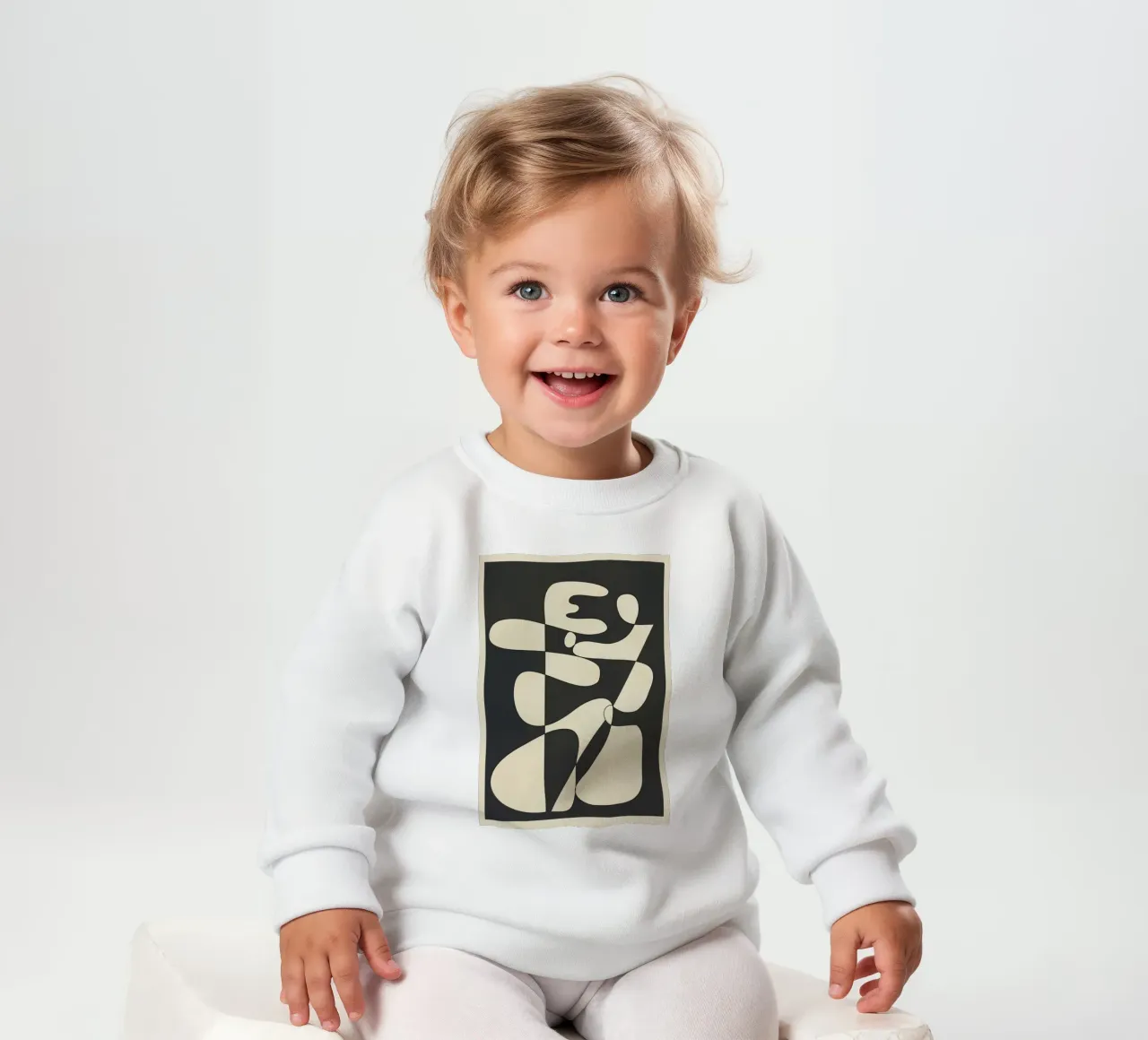 Modern Abstract Contrast – Noir felpa neonato da cityart