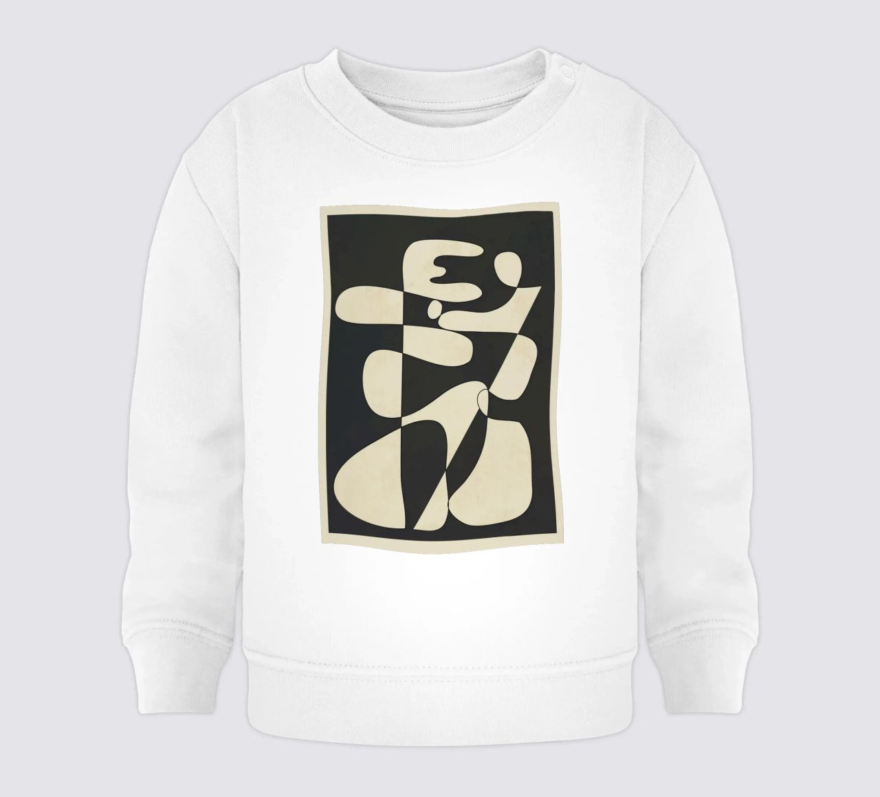 Modern Abstract Contrast – Noir felpa neonato da cityart