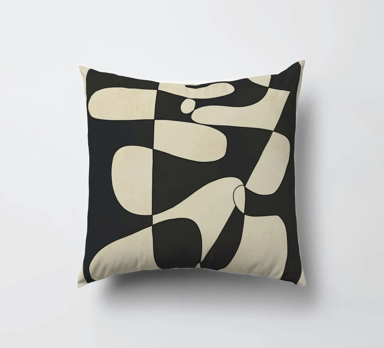 Modern Abstract Contrast – Noir cuscino da cityart