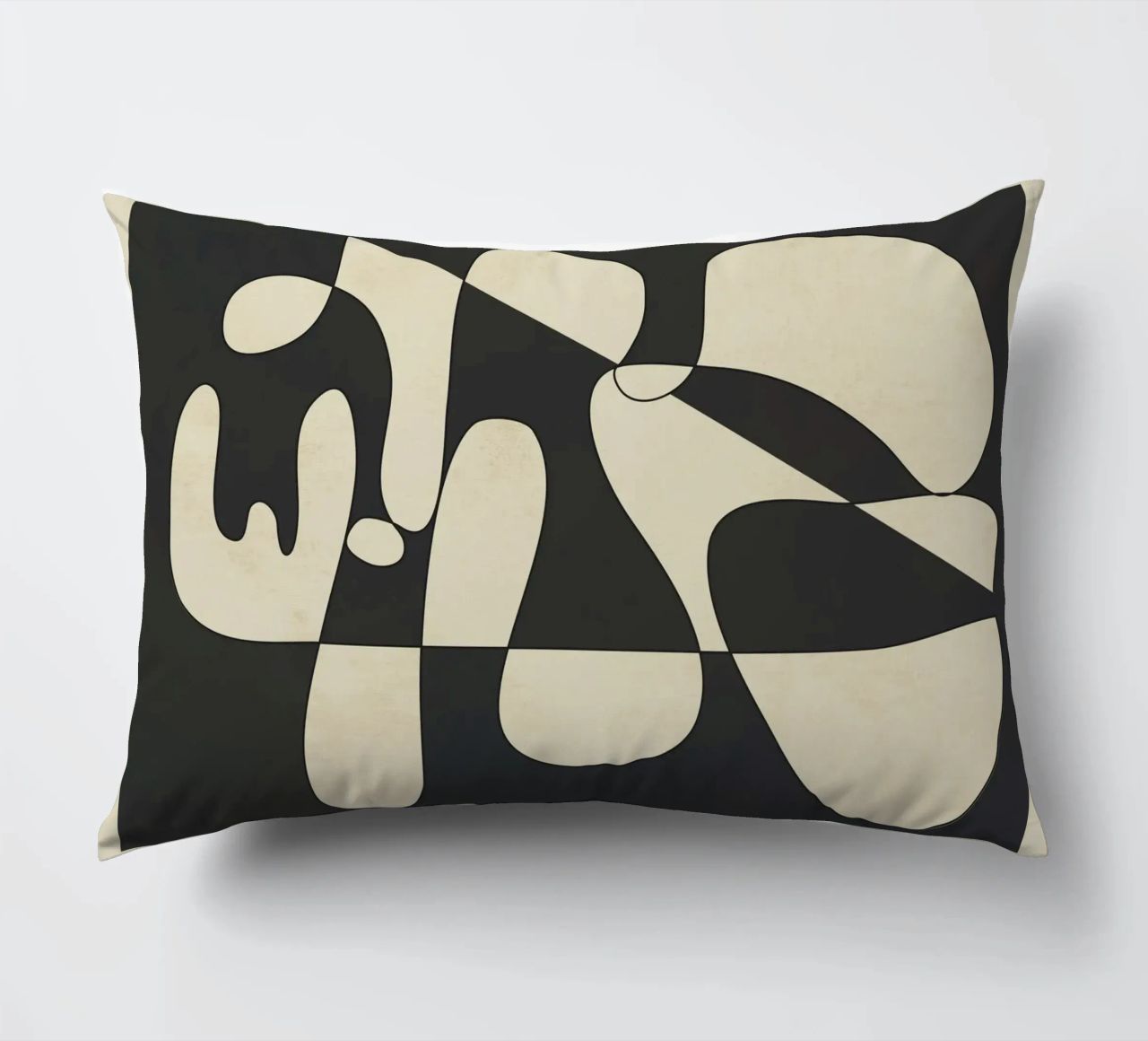 Modern Abstract Contrast – Noir cuscino da cityart