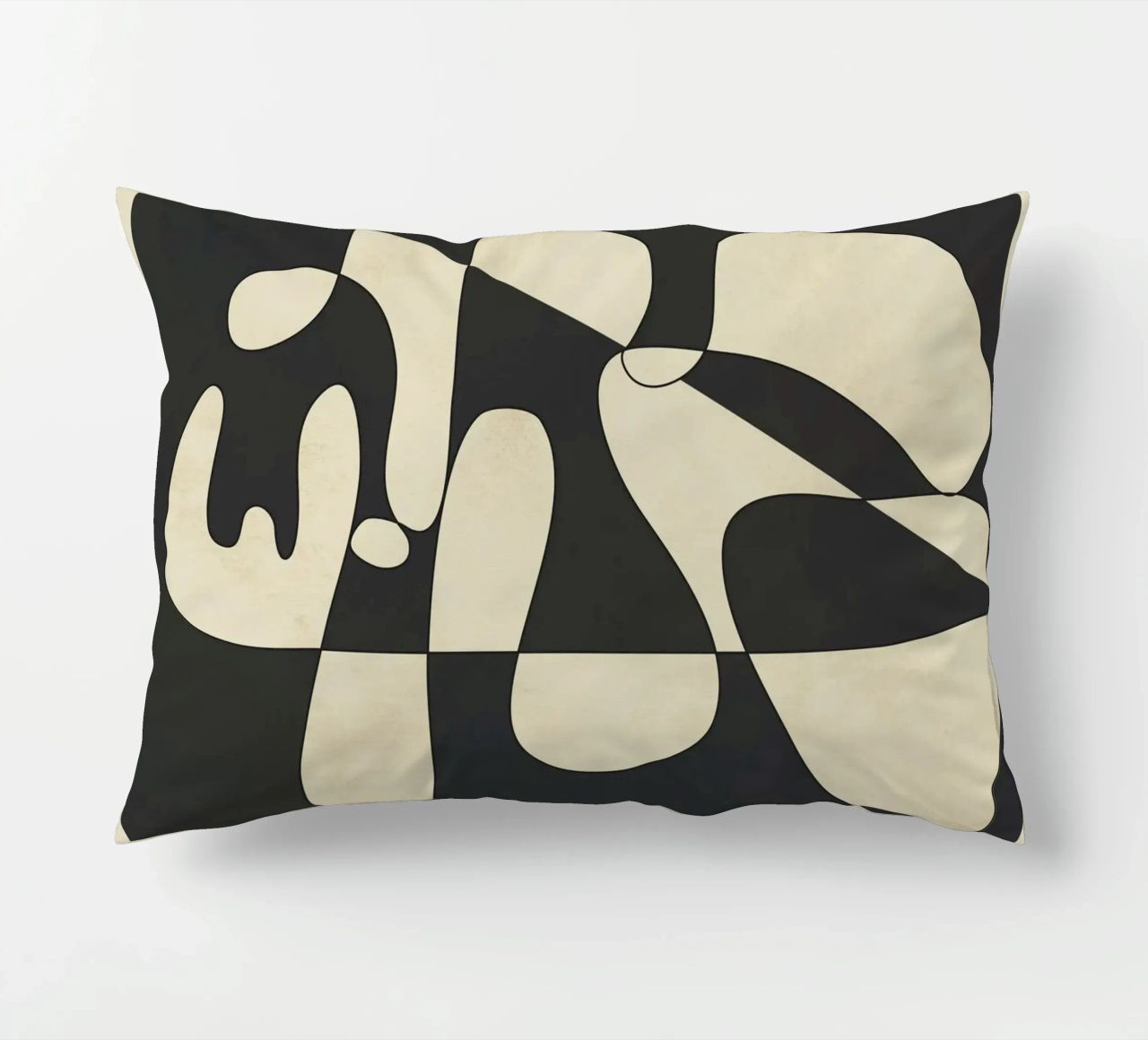 Modern Abstract Contrast – Noir cuscino da cityart