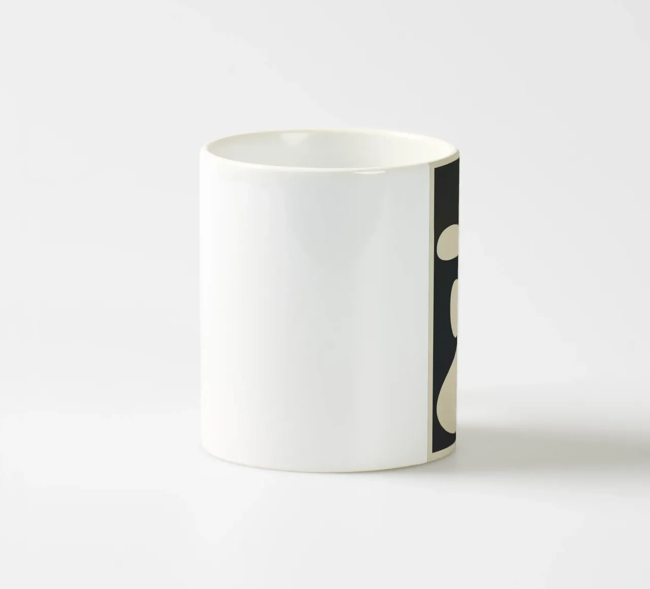 Modern Abstract Contrast – Noir Keramik Tasse von cityart