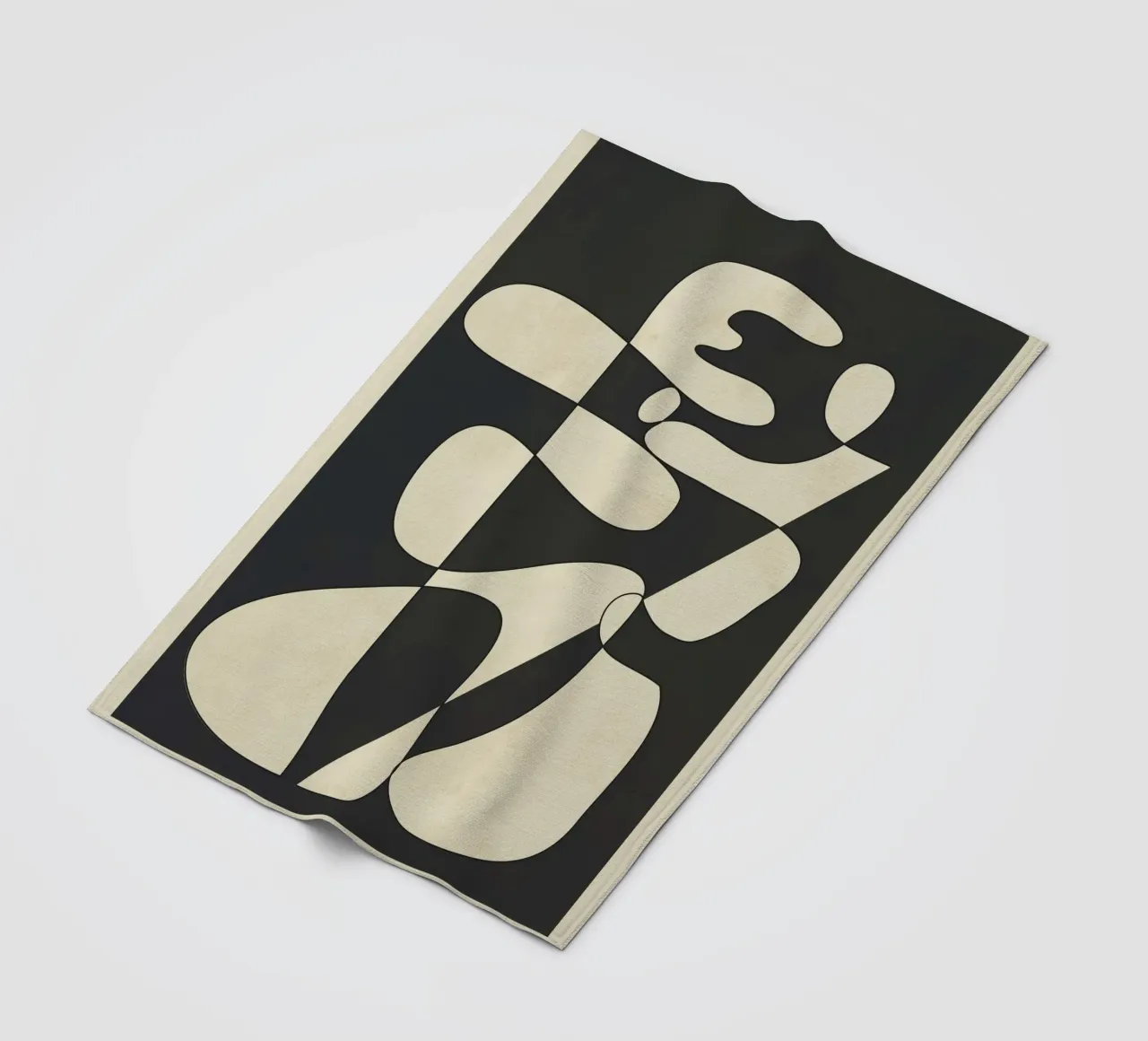 Modern Abstract Contrast – Noir coperta in pile da cityart