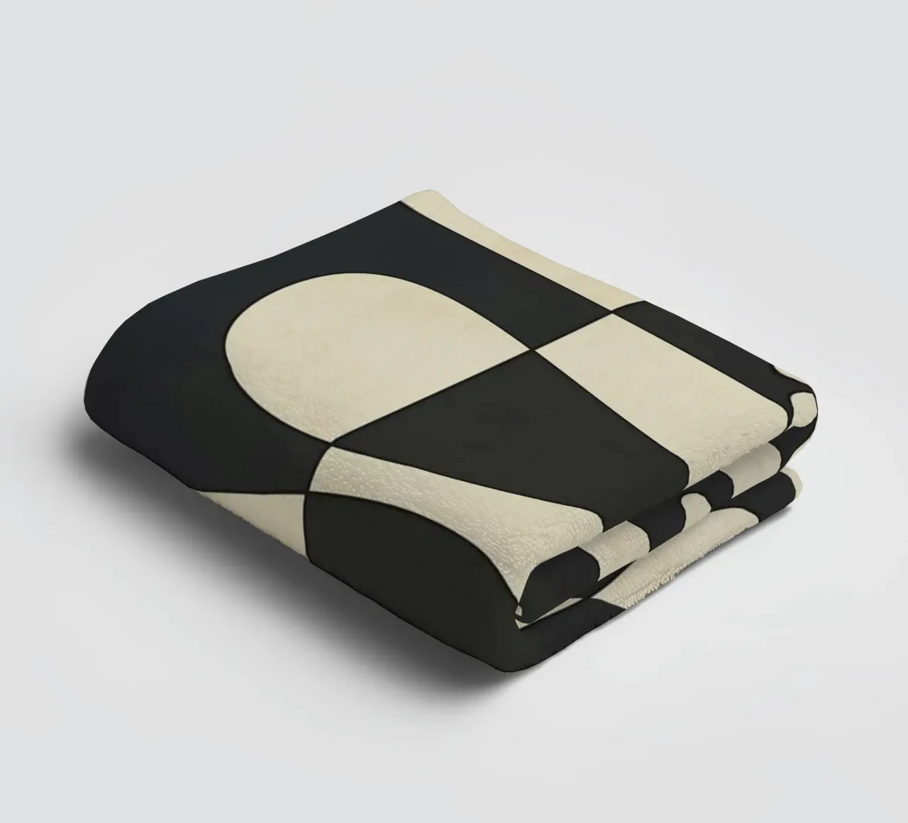 Modern Abstract Contrast – Noir asciugamano da bagno da cityart