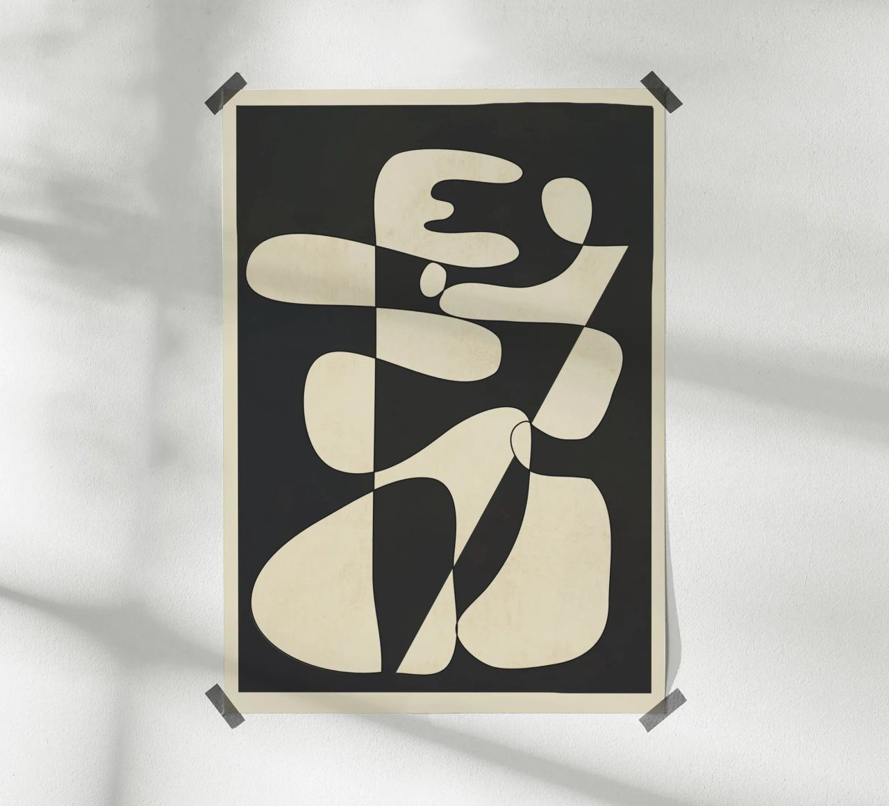 Modern Abstract Contrast – Noir carta hahnemühle da cityart