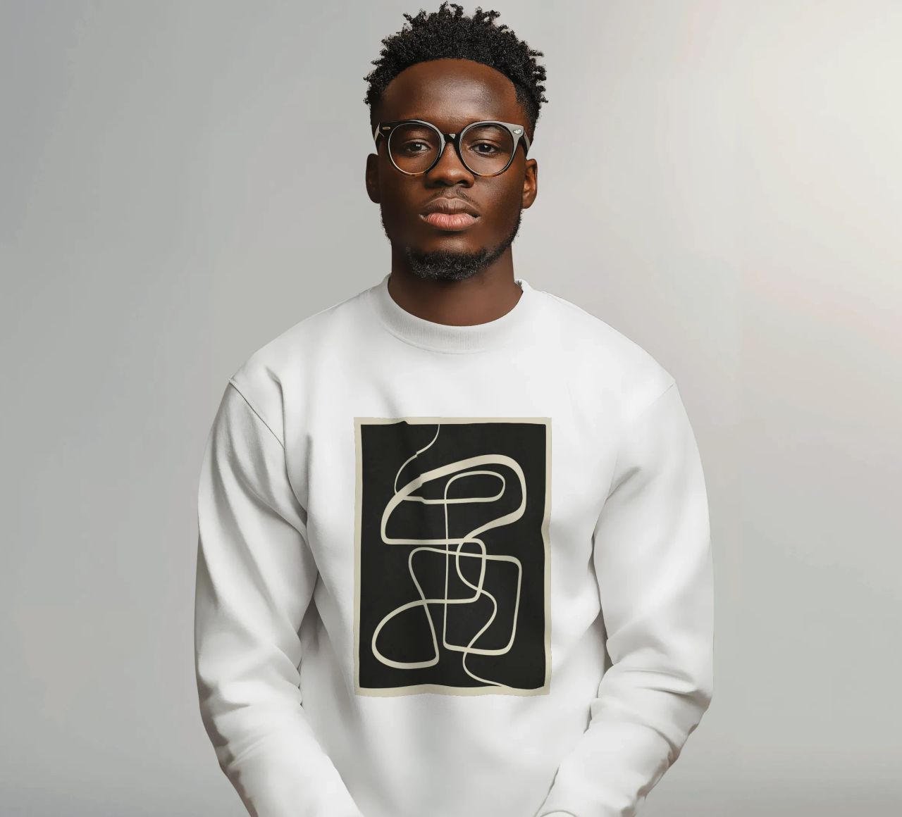 Modern Abstract Lines – Noir felpa da cityart
