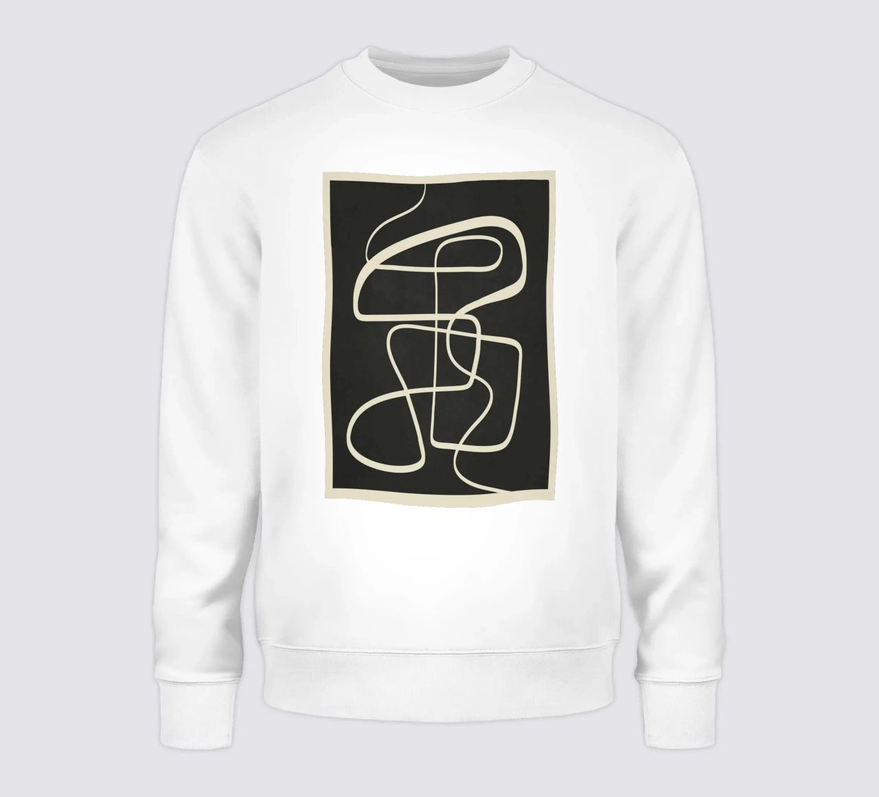 Modern Abstract Lines – Noir felpa da cityart