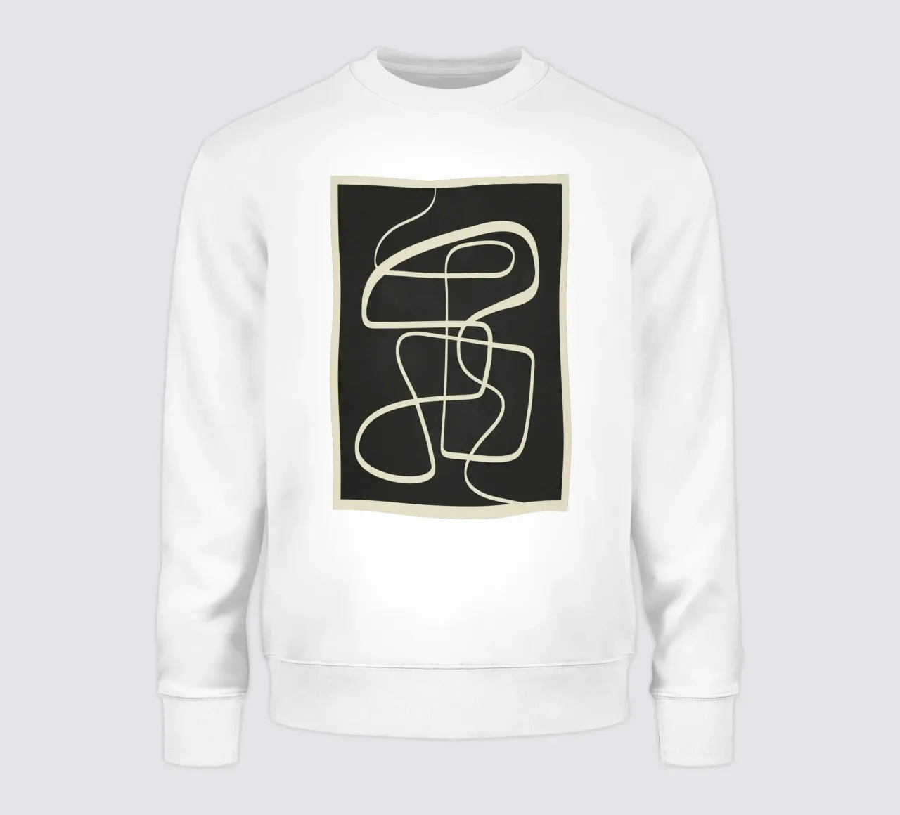 Modern Abstract Lines – Noir Sweatshirt von cityart