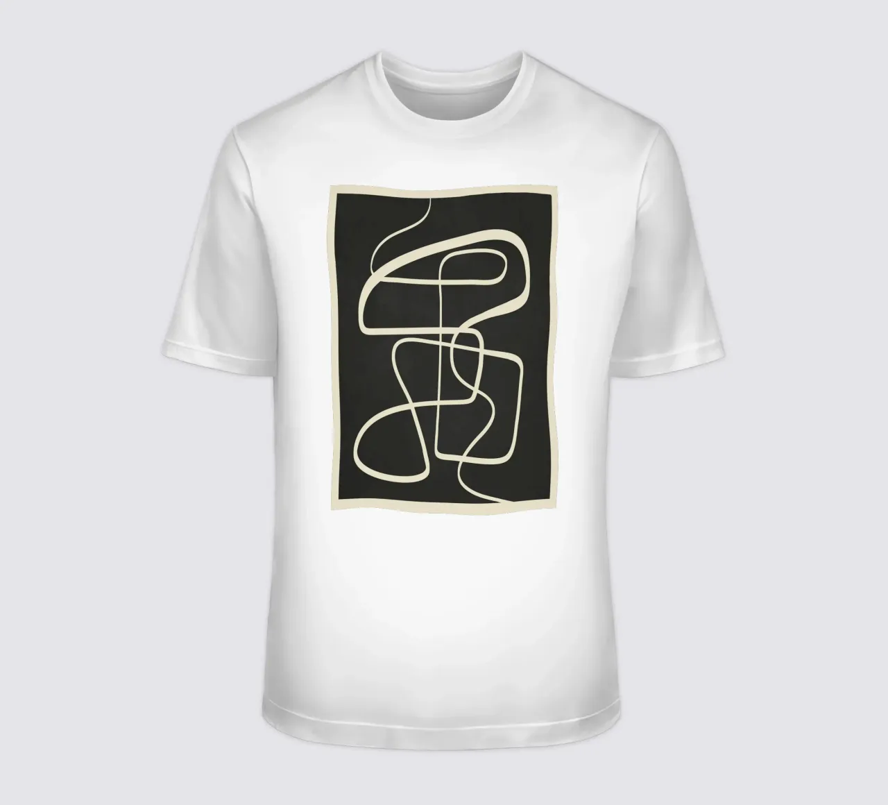 Modern Abstract Lines – Noir t-shirt da cityart