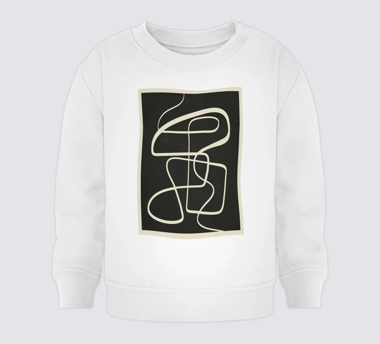 Modern Abstract Lines – Noir felpa neonato da cityart