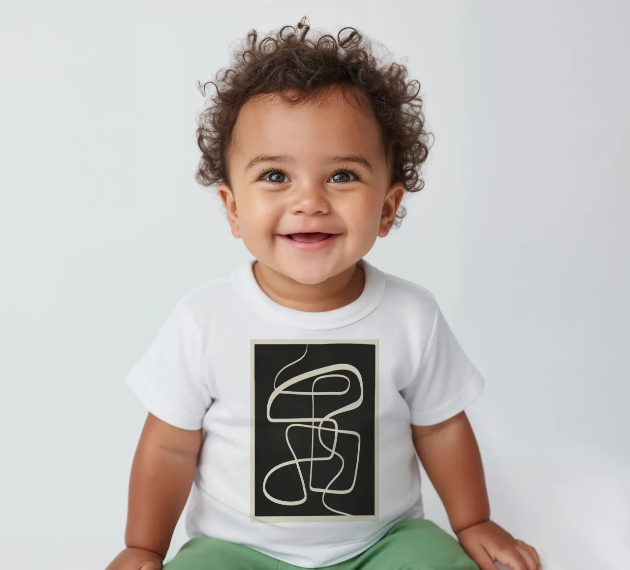 Modern Abstract Lines – Noir maglietta neonato da cityart