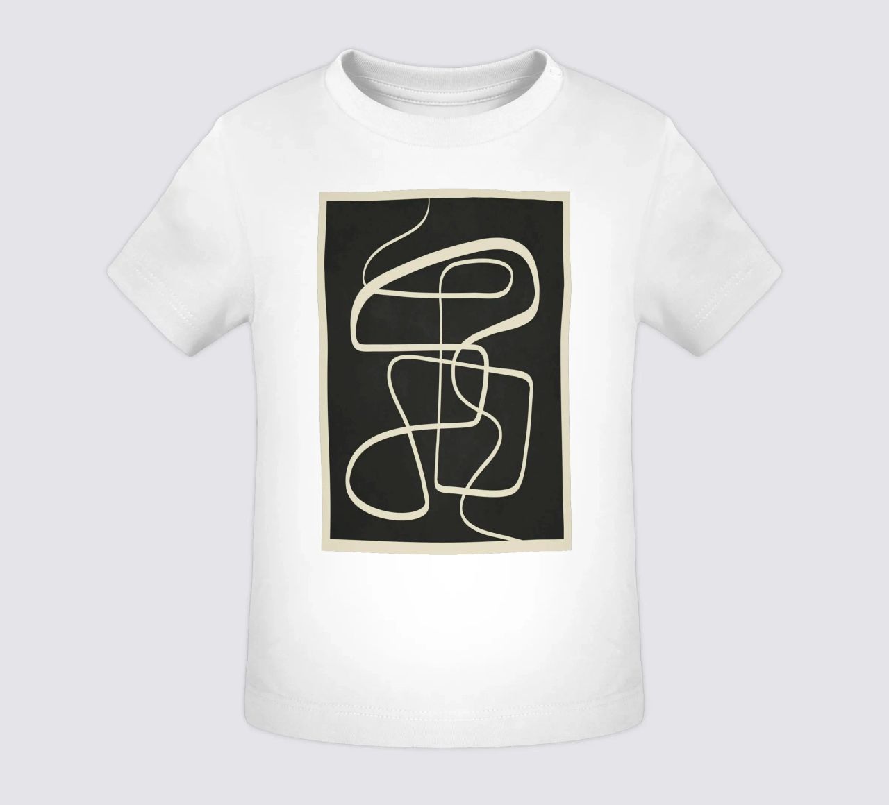 Modern Abstract Lines – Noir maglietta neonato da cityart