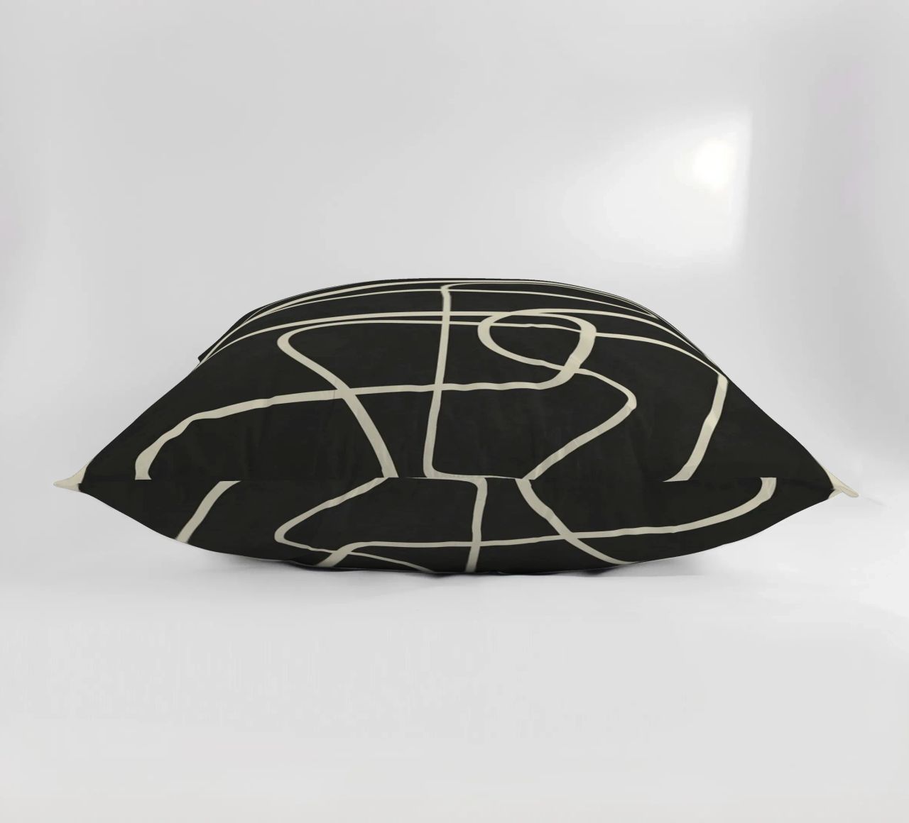 Modern Abstract Lines – Noir cuscino da cityart