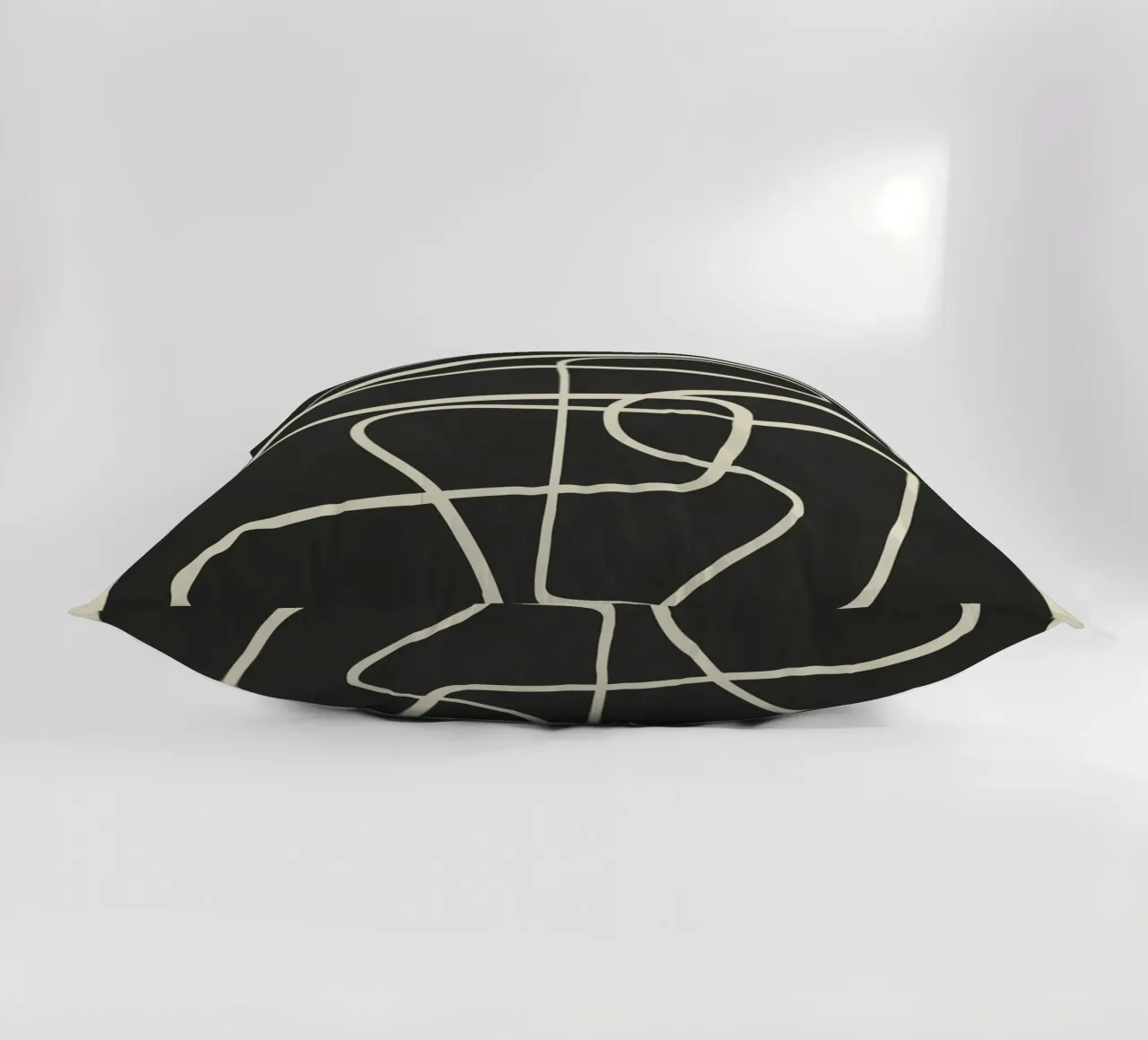 Modern Abstract Lines – Noir cuscino da cityart