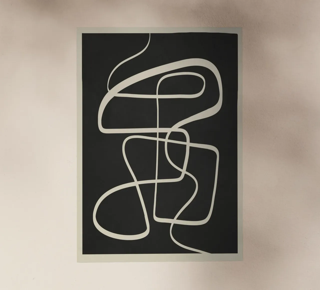 Modern Abstract Lines – Noir pellicola backlit da cityart