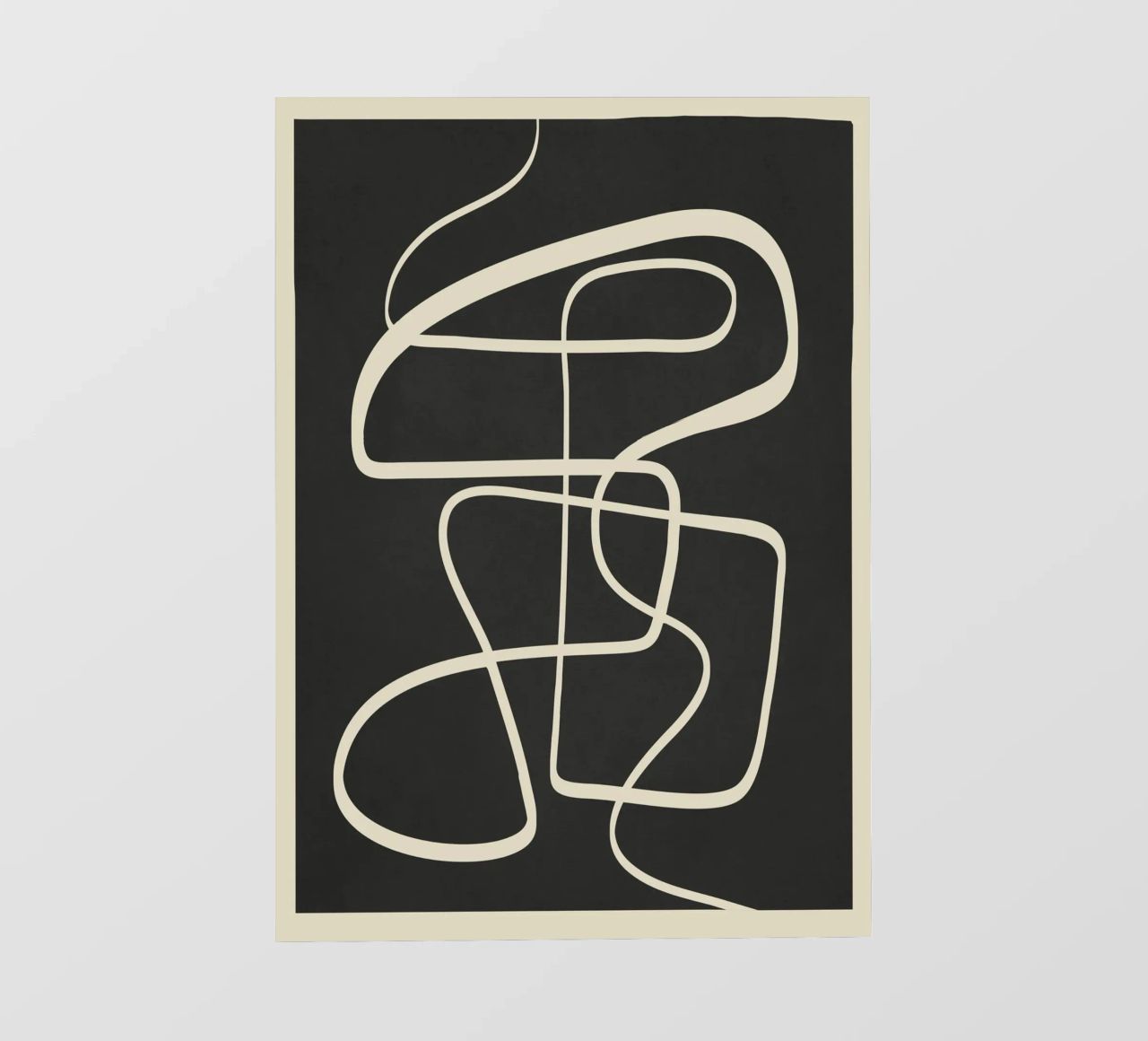 Modern Abstract Lines – Noir telo in pvc da cityart