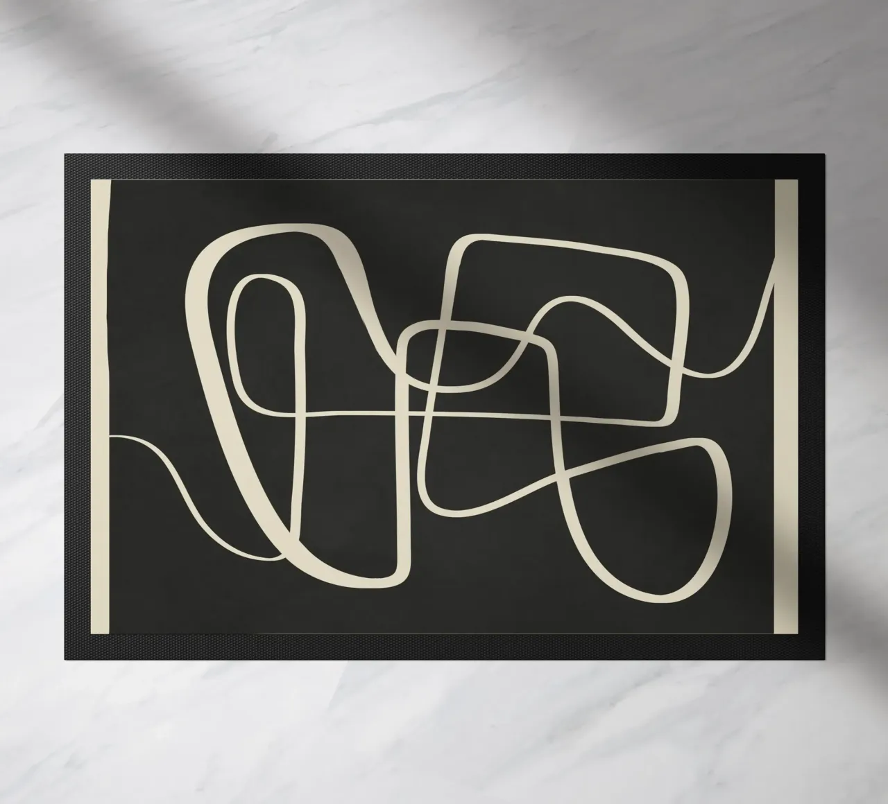 Modern Abstract Lines – Noir zerbino da cityart