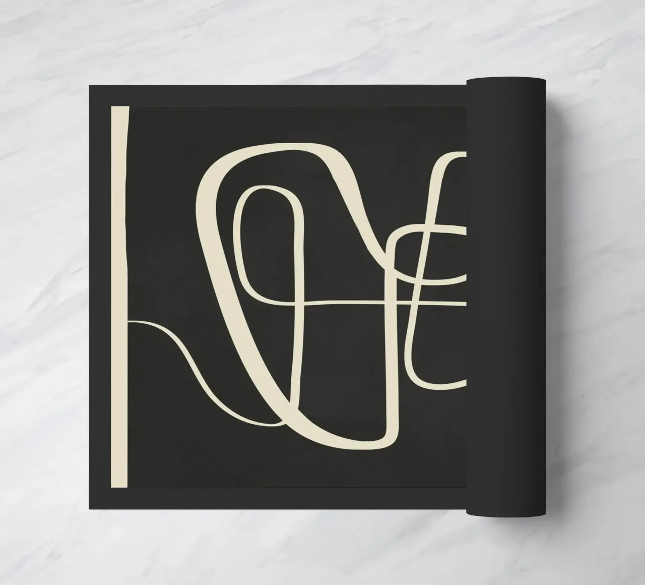 Modern Abstract Lines – Noir deurmat van cityart