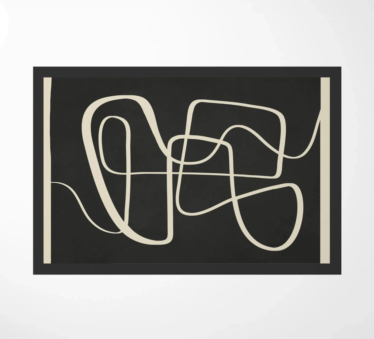 Modern Abstract Lines – Noir zerbino da cityart