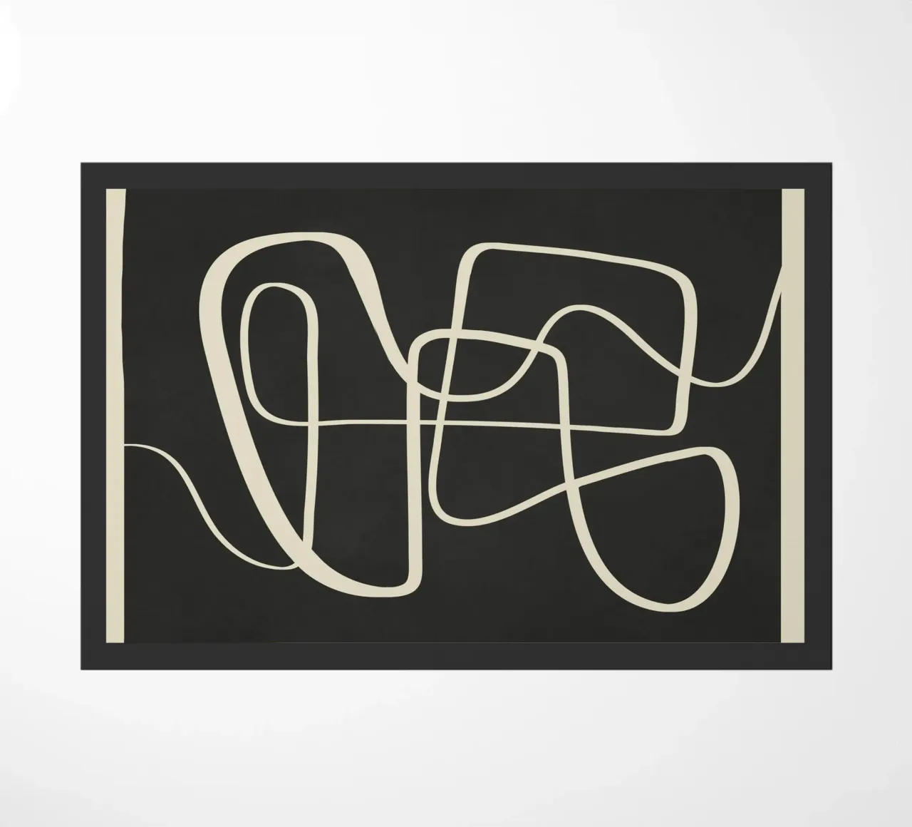 Modern Abstract Lines – Noir zerbino da cityart