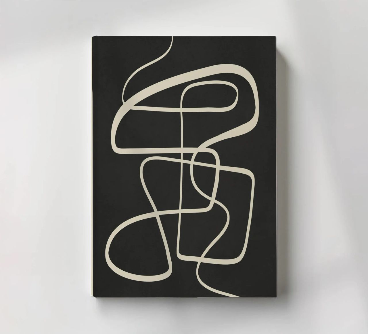 Modern Abstract Lines – Noir notebook by cityart