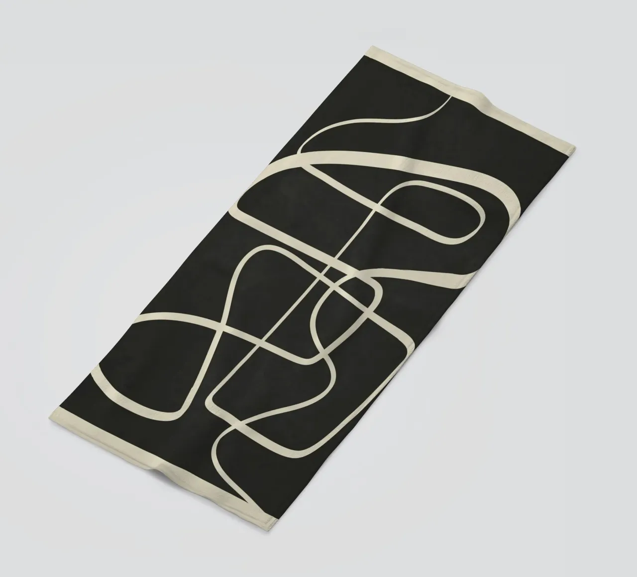 Modern Abstract Lines – Noir telo mare da cityart