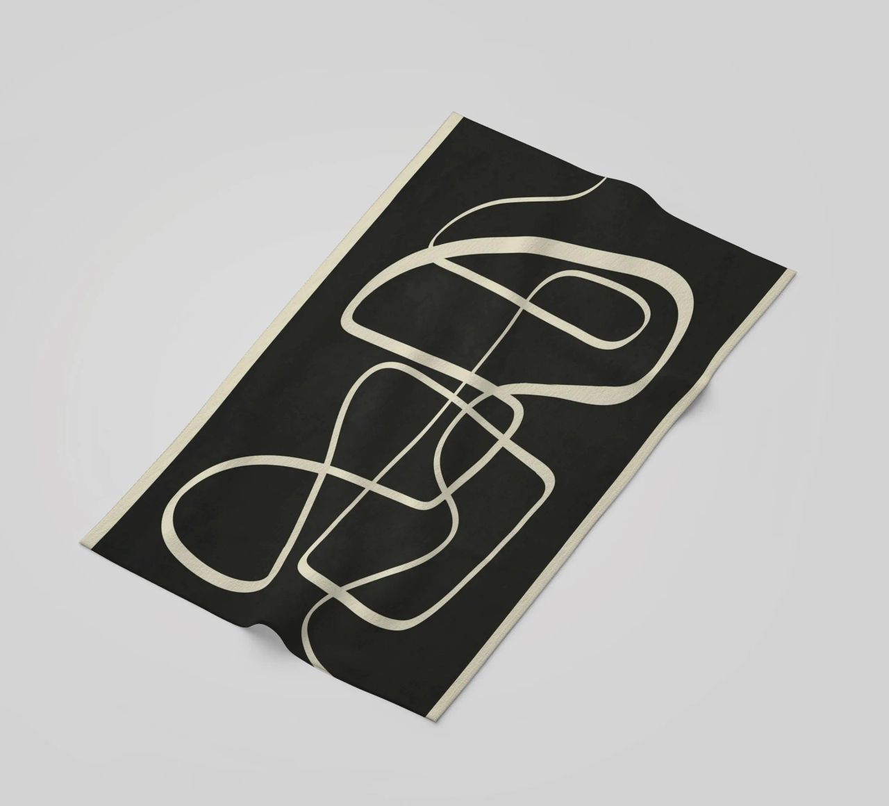 Modern Abstract Lines – Noir telo mare da cityart
