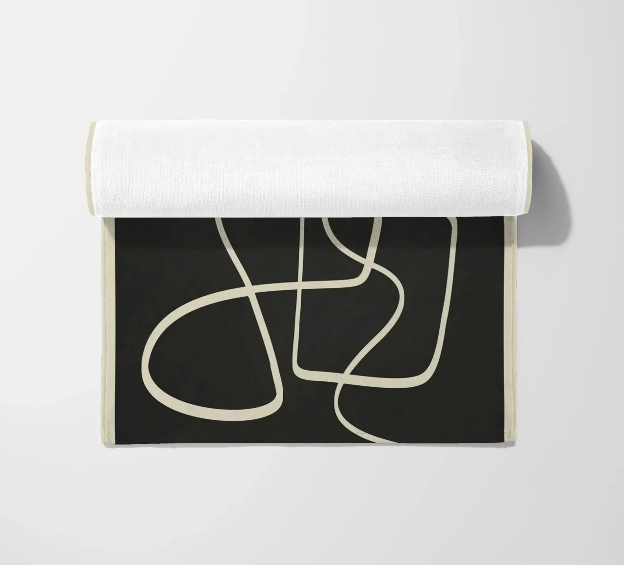 Modern Abstract Lines – Noir telo mare da cityart