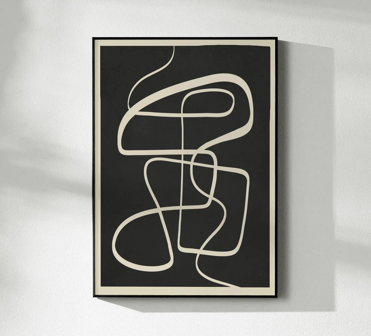 Modern Abstract Lines – Noir plexiglass da cityart