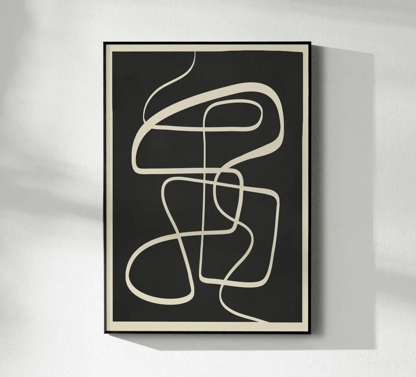 Modern Abstract Lines – Noir plexiglass da cityart