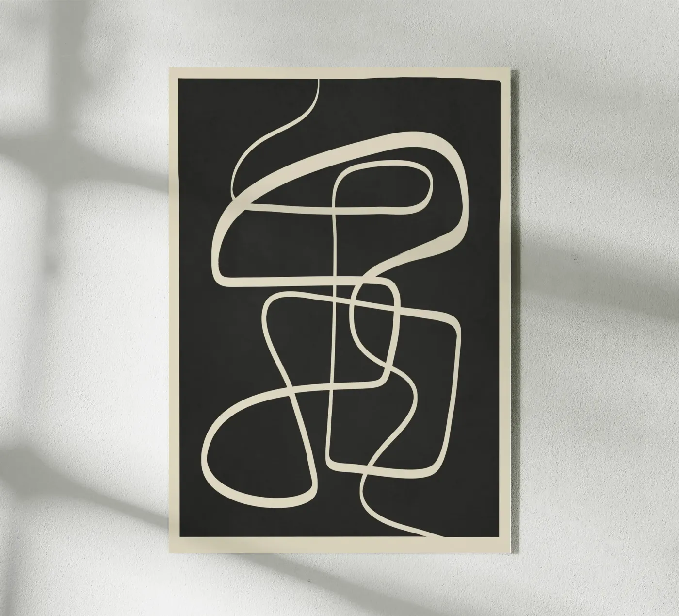 Modern Abstract Lines – Noir plexiglass da cityart