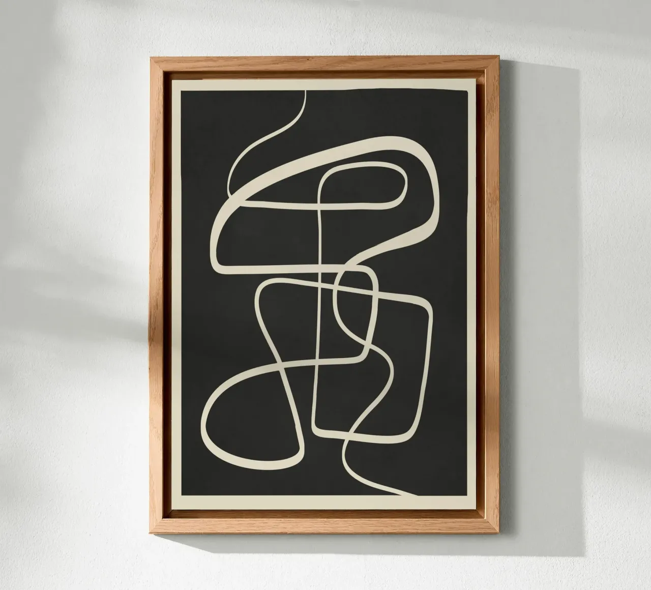 Modern Abstract Lines – Noir pannello forex da cityart