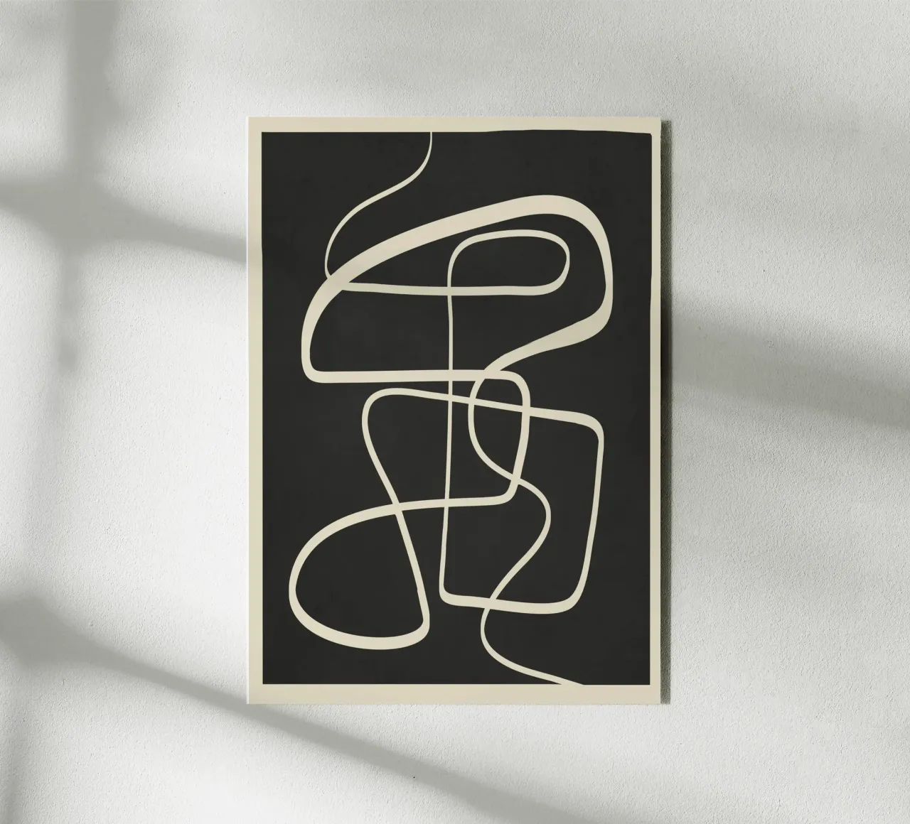 Modern Abstract Lines – Noir alluminio dibond da cityart