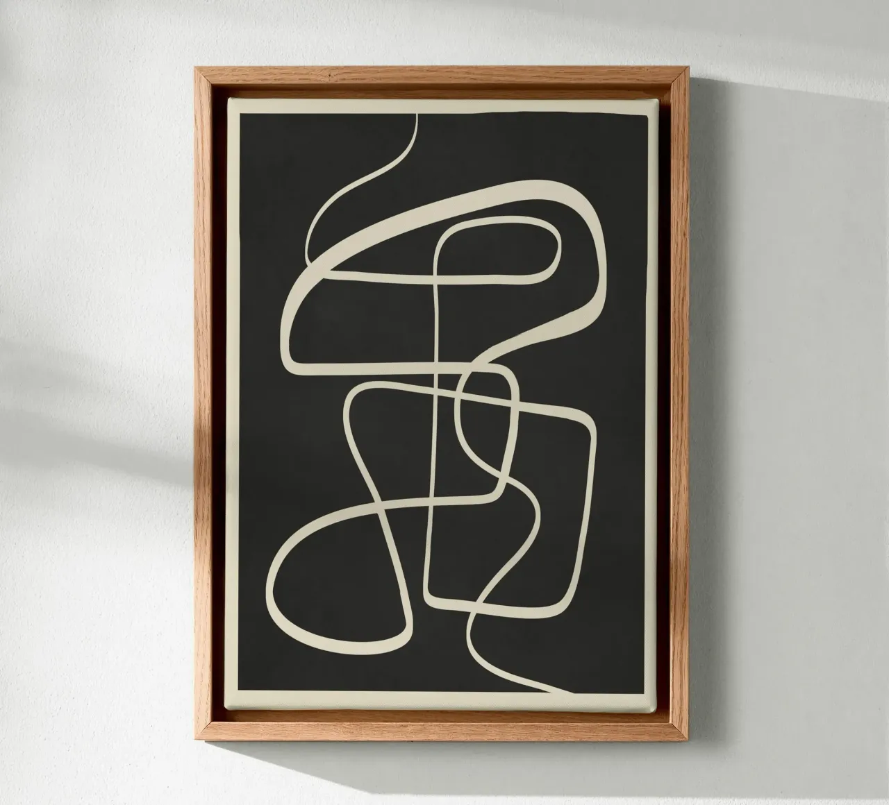 Modern Abstract Lines – Noir tela da cityart