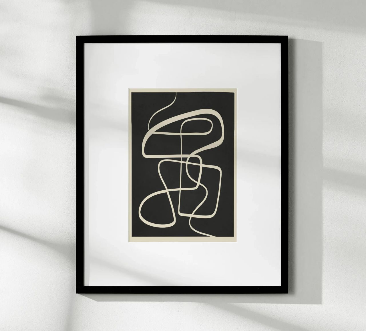 Modern Abstract Lines – Noir Poster von cityart