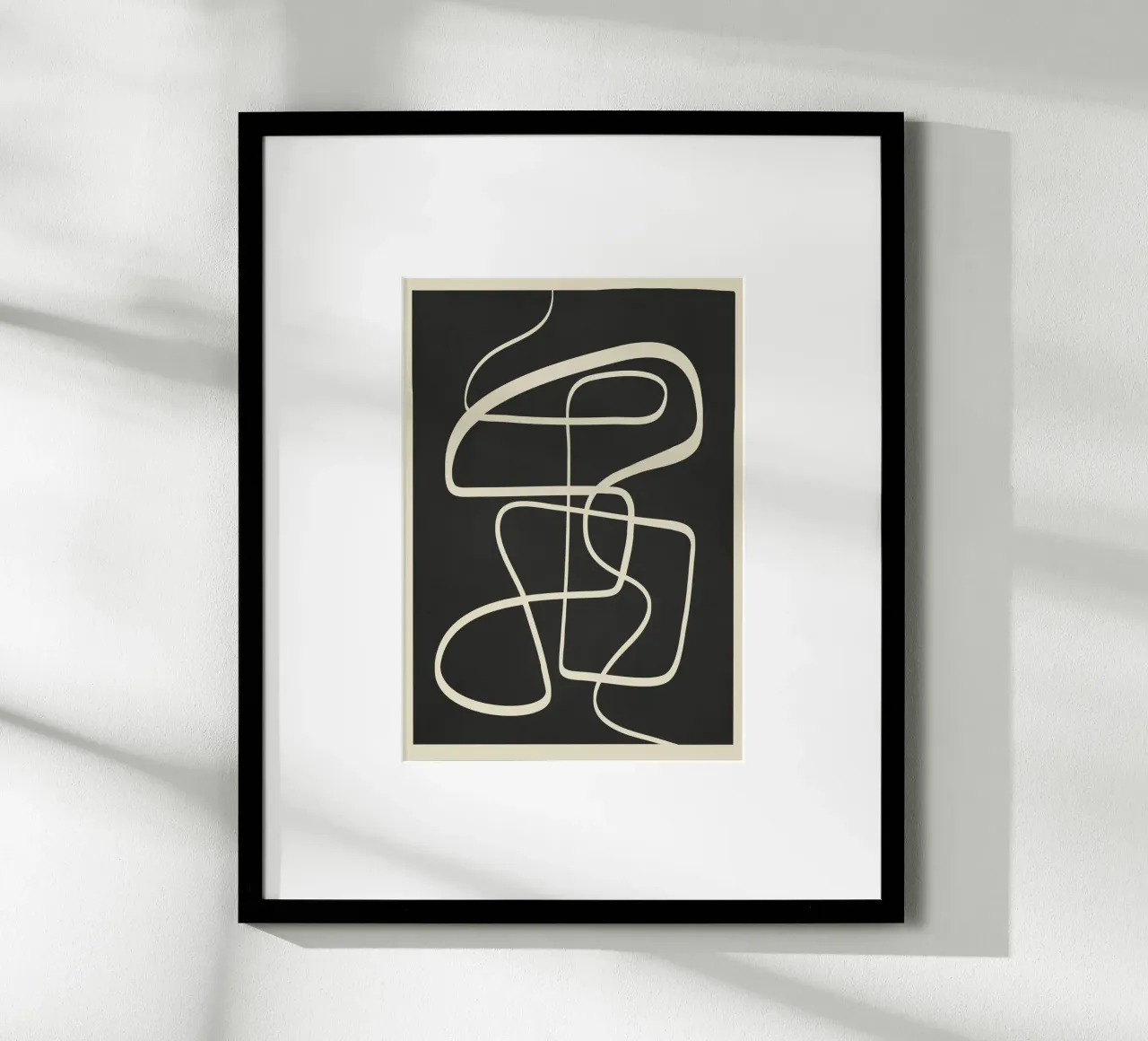 Modern Abstract Lines – Noir carta hahnemühle da cityart