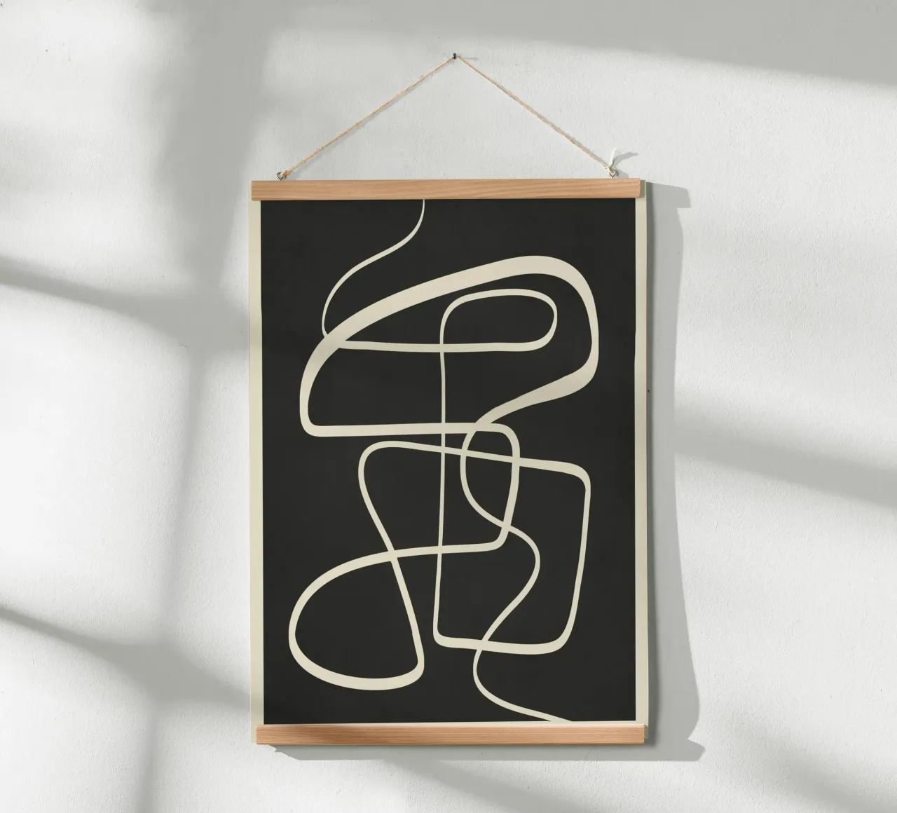 Modern Abstract Lines – Noir carta hahnemühle da cityart