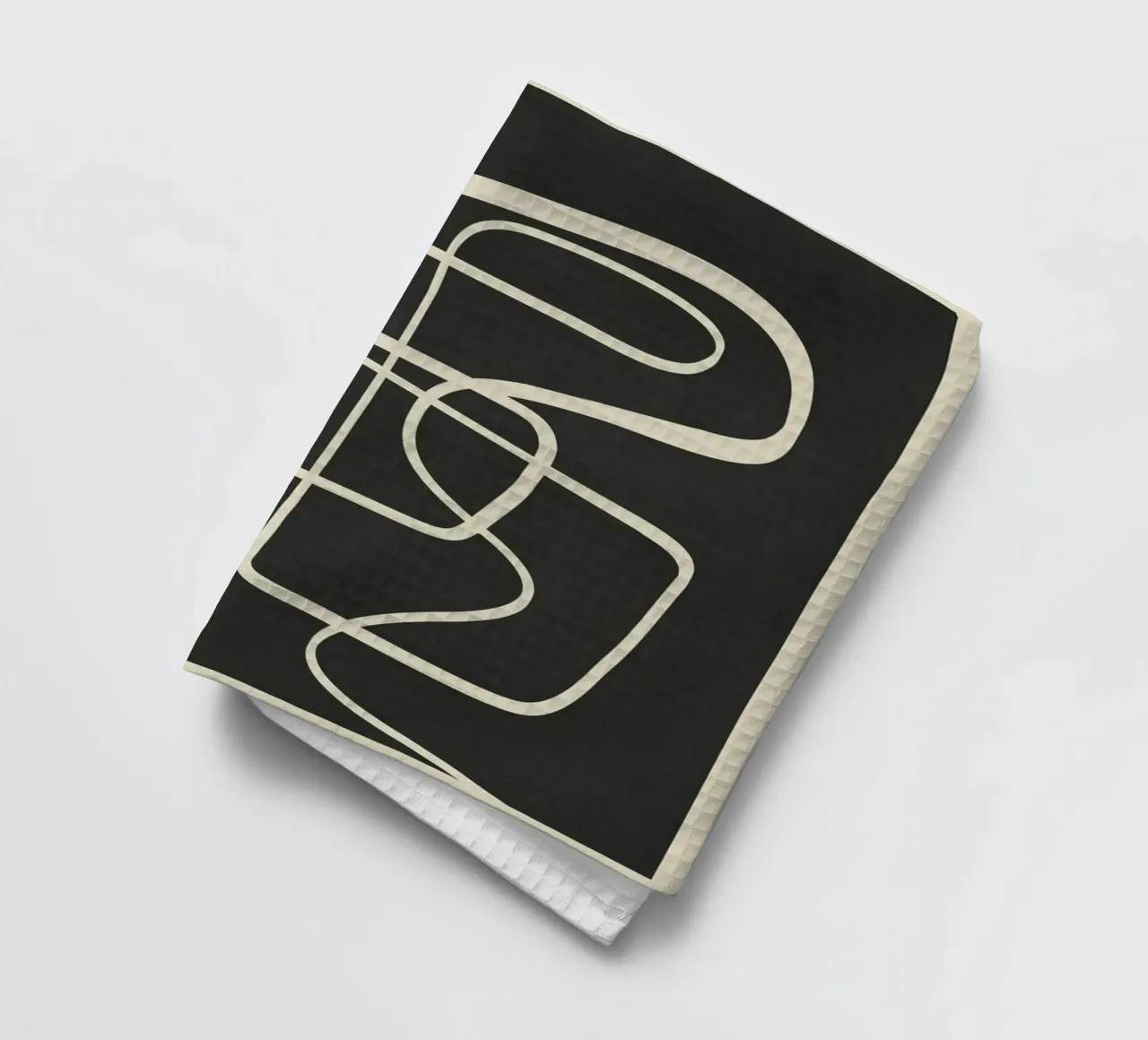 Modern Abstract Lines – Noir canovaccio da cucina da cityart