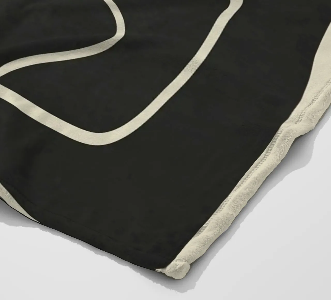 Modern Abstract Lines – Noir coperta in pile da cityart